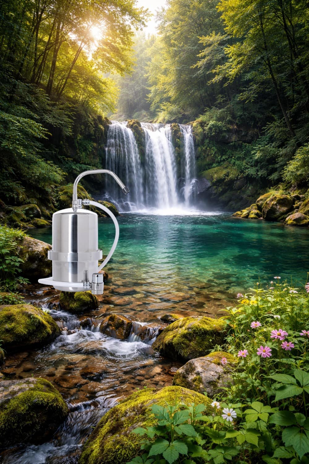 1496-wasserfall-kleiner-wasserfilter Wasserfilter, Auftisch-Modell - klein (MP400 SSCT)