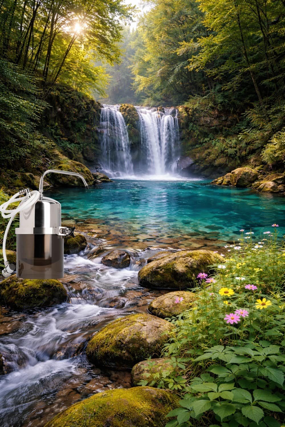 465-wasserfall-grosser-wasserfilter (1) Wasserfilter, Auftisch-Modell (MP750 SSCT)